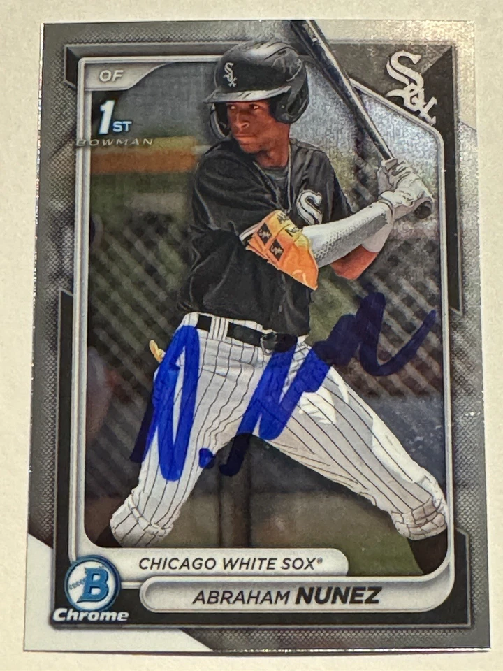 TARJETA FIRMADA POR ABRAHAM NUNEZ IP 2024 BOWMAN CHROME PROSPECTS 1ª EDICIÓN Foto 1 de 1