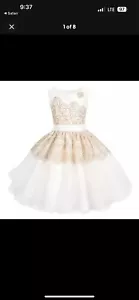 Disney Store Belle Fancy Girls Designer Party Dress Size 4 NEW - Picture 1 of 5