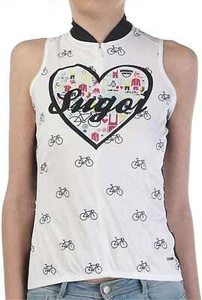 SUGOi Women's I Heart Bikes Short Sleeve Jersey, White, Small - Picture 1 of 2