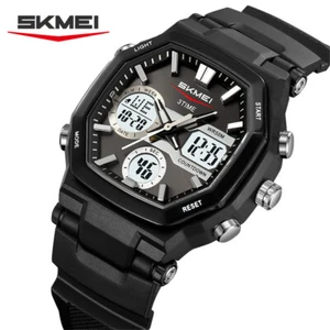 SKMEI Reloj Hombre Doble Hora Reloj Pulsera Estudiantes Niños Niñas Reloj Electrónico Digital - Imagen 1 de 27