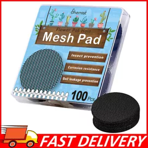 100PCS Pot Hole Mesh Pad, Bonsai Pot Bottom Grid Mat Mesh, Plant Drainage Screen - Picture 1 of 8