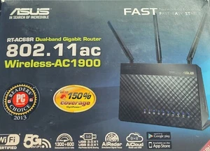 ASUS AC1900 WiFi Gaming Router RT-AC68U Gigabit Wireless Internet Router - Picture 1 of 8