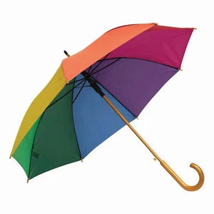 Stockschirm Automatik Regenbogen Ø103cm – Rundhakengriff und Metallspeichen - Bild 1 von 7