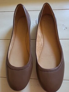 Naturalizer Brown Leather Ballet Flats Womens US Size 7.5N - Picture 1 of 10