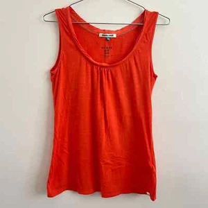 White Stuff Tank Top Sleeveless Vest T-Shirt Cotton Tropicana Orange Size UK 12 - Picture 1 of 8