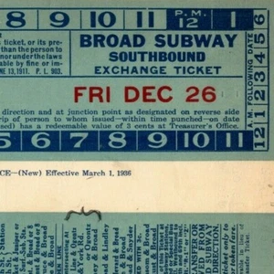 Philadelphia Rapid Transit c1936 Page from Bus Subway Ticket Sample Book (0067) - Picture 1 of 3
