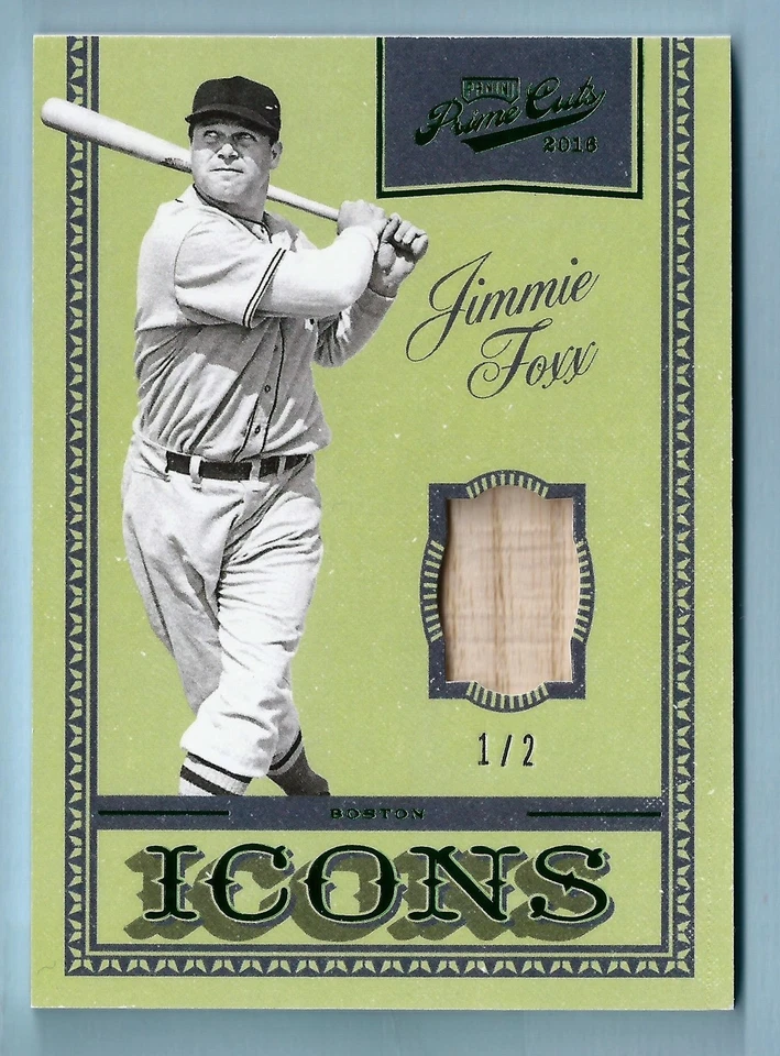 JIMMIE FOXX 2016 PRIME CUTS ICONS GAME USED BAT # 1/2 - Image 1 of 1