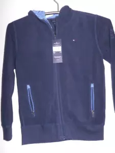 Tommy Hilfiger Fleecejacke Gr. 152 Jacke Übergangsjacke blau NEU Kapuze Unisex - Bild 1 von 9