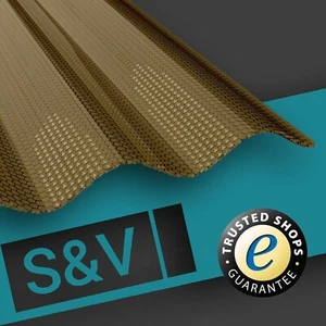 Wellplatten Lichtplatten Polycarbonat 2,8mm Sinus 76 18 Wabe Bronze HAGELSICHER  - Bild 1 von 2