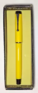 Parker Big Red Kugelschreiber Gelb Chromrand Zweite Auflage Top Zustand - Bild 1 von 11