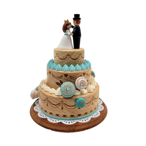 Wedding Cake Music Wooderful Life Box The First Dance Bride Groom Teal White 3 - Bild 1 von 13