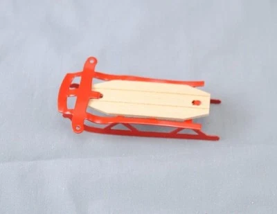 TOWN SQUARE MINIATURES SLED / SLEIGH "Red Flyer" - dollhouse miniature 1/12 scale metal & wood IM66255