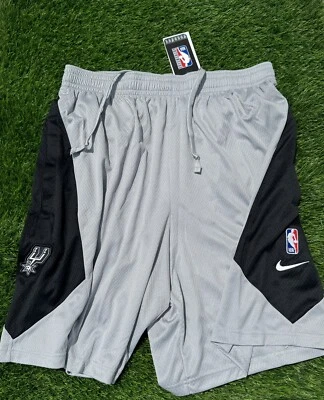 Nike San Antonio Spurs Authentic Warm Up Player Issued Grey Shorts Men’s XLT NEW - Image 1 of 4