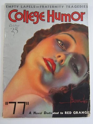 College Humor Magazine #106,  Oct. 1932  VG+  Great Rolf Armstrong Cover! - Image 1 of 4