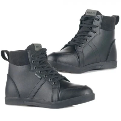 Bike It Sneeka Low-Cut Trainer Waterproof Leather Motorcycle Motorbike Boots - Image 1 of 4