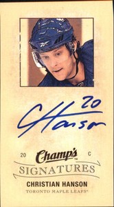 2009-10 (MAPLE LEAFS) Upper Deck Champ's Signatures #CSCH Christian Hanson AUTO