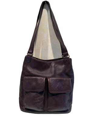 Mila Paoli 钱包皮革单肩包棕色水桶包钱包黄油柔软 *13 — 第 1/4 张图片