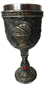 Mittelalter Weinkelch Ritterhelm - Trinkbecher Weinbecher Kelch Met Gotik - Bild 1 von 4