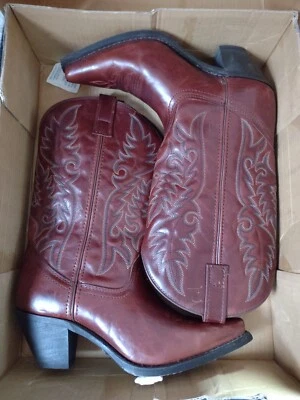 Bota Western Laredo Mujer Madison Rojo Borgoña Bordada 51055 Talla 8.5 M Foto 1 de 4