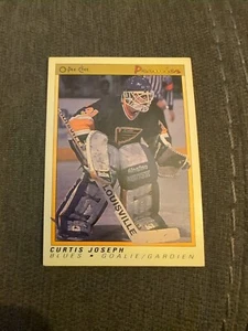 1990-91 O-PEE-CHEE PREMIER CURTIS JOSEPH RC ROOKIE HOCKEY CARD # 51 Rare Blues - Picture 1 of 10