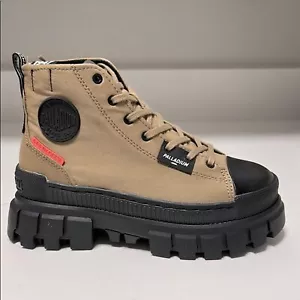 Palladium Revolt HI TX Tan and Black High-Top Boots - 6.5 NIB - Picture 1 of 8