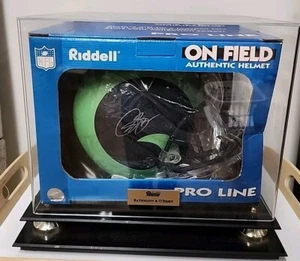 Signed St. Louis Rams Green Horn Proline Helmet In Shadow Box - Picture 1 of 11