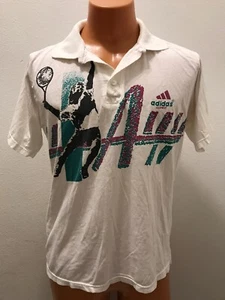 RARE Vintage 70's Adidas Equipment Men's White Tennis Polo Shirt Large - Picture 1 of 7