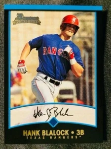 Tarjeta de radiocontrol Bowman #236 2001 Hank Blalock novato  - Imagen 1 de 2