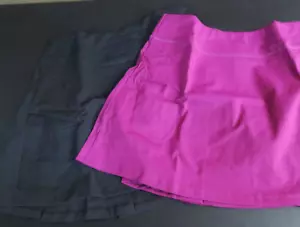 Stelle Women Tennis Skirt Golf Skorts - 2 PACK - FUCHSIA/BLACK - SIZE SMALL - Picture 1 of 8