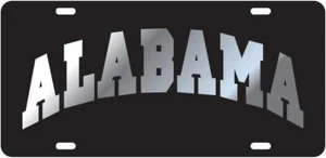UNIVERSITY OF ALABAMA Crimson Tide Black Mirrored License Plate / Car Tag - Picture 1 of 1