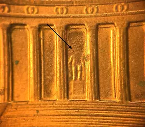 2000 P Lincoln Cent-"Struck Through Grease Mint Error"-(NO HEAD )-Lincoln-AU/RED - Picture 1 of 4
