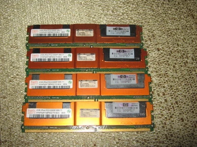 HP HYNIX 2 GB 2RX4 PC205300F-555-111 x 4 see photos - Image 1 of 3