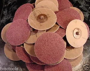 50pc 3 " ROLL LOCK SANDING DISC 36 GRIT Made in USA Heavy Duty sand inch - Picture 1 of 1