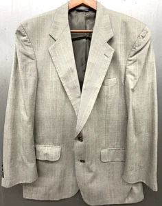 Vintage Burberry Jacke Herren 46R Grau Wolle Glen Plaid Sport Mantel Blazer Büro USA - Bild 1 von 13