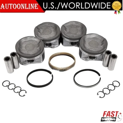 Piston Rings Kit Set 4pcs For 05-16 Toyota Tacoma 2.7L DOHC 16V 2TRFE Engine Foto 1 de 4