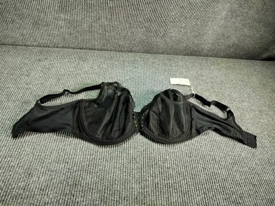 Elomi Woman Black Bra 42K Unlined Underwired Lace Matilda Plunge Semi Sheer NEW - Image 1 of 4