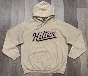 Sudadera con Capucha Theo Von Merch “Hitter” Beige/Tostado Logo - Grande - Imagen 1 de 5