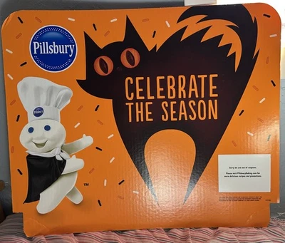 Rare Pillsbury Doughboy Halloween Themed Cardboard Advertising Display - Image 1 of 2