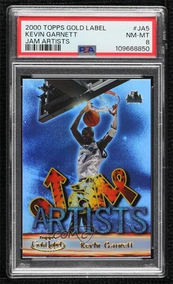2000-01 Topps Gold Label Jam Artists Kevin Garnett #JA5 PSA 8 HOF - Image 1 of 2