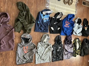 LOT OF 13 YOUTH BOY Mostly NIKE / UNDER ARMOUR HOODIES - most small. PLEASE READ - Picture 1 of 23