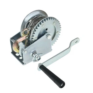 High Carbon Steel Hand 1200lbs Winch Crank Gear Winch Cable Suitable For Trail & - Foto 1 di 11