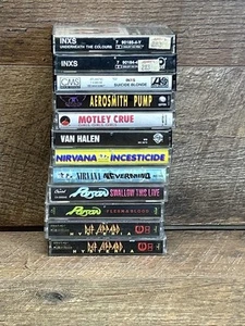 (12) Rock/Hardrock Cassette Tape Lot-Aerosmith-Poison-Def Leppard And More- - Picture 1 of 1