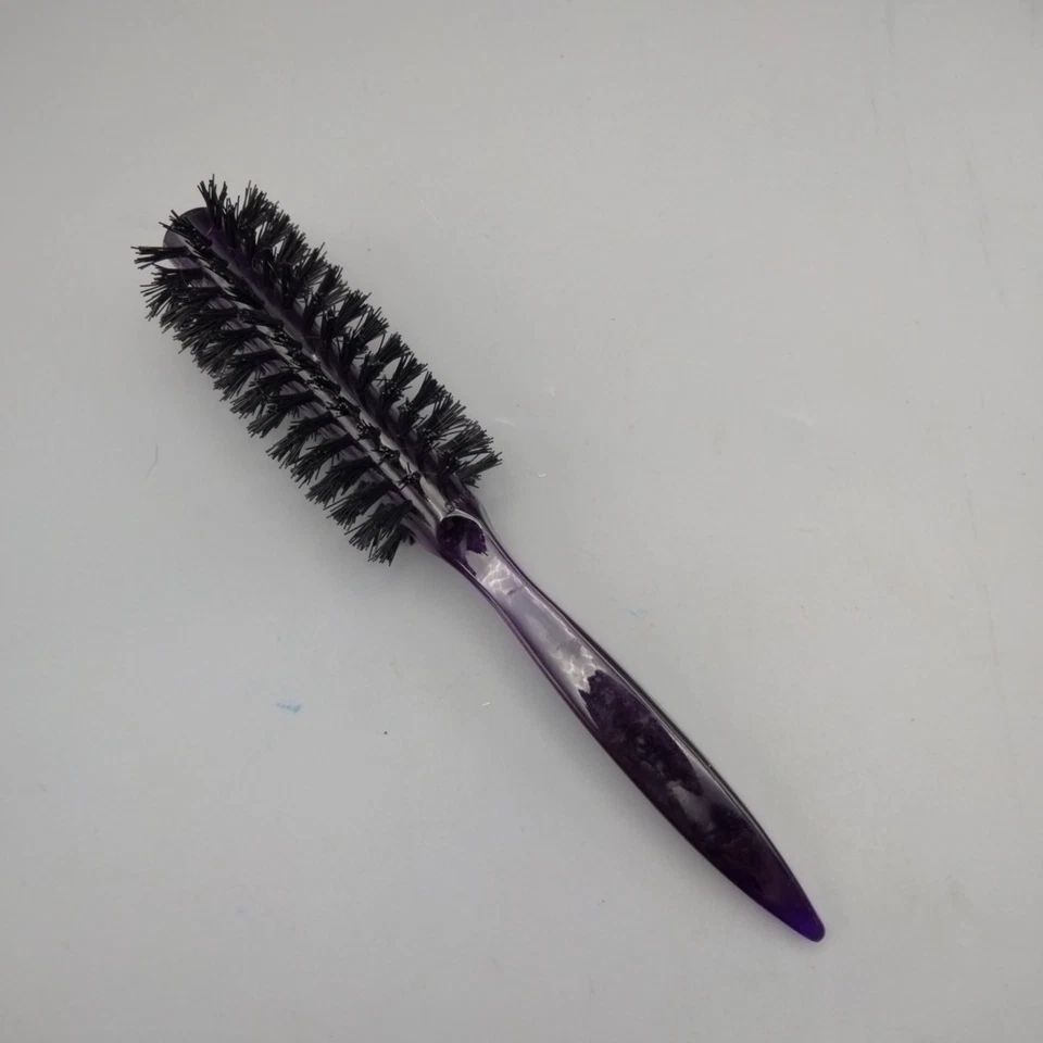 Cepillo de peinado vintage Goody cerdas redondas acrílico púrpura Foto 1 de 4