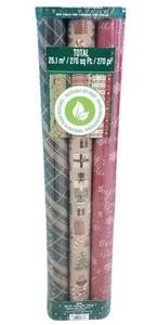 Kirkland Signature Confezione Regalo Vacanze Doppio Lato, 3 Rotoli, 270 mq ft. - Foto 1 di 3