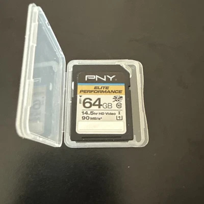 PNY P-SDX64U1H-GE 64GB High Speed SDXC Class 10 UHS-I, U1 90MB/sec Flash Card - Image 1 of 2