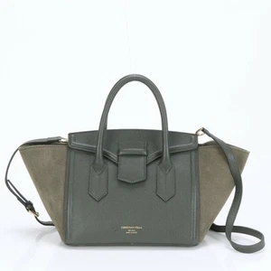 Christian Villa Leather 2Way Shoulder Bag Crossbody Hand Tote Women'S Rre Bs4-4 - Picture 1 of 11