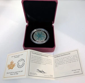 2017 $20 Fine Silver Canadian Coin, Snowflake, Royal Canadian Mint - w/COA - NEW - Picture 1 of 4