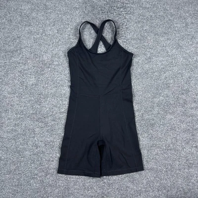 TnAction Mameluco Mujer Pequeño Negro Espalda Cruzada Ropa Activa Entrenamiento Traje Atlético Foto 1 de 4