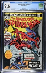 Amazing Spider-Man #134 (1974) Llave 1ª Tarántula CGC 9,6 ¡páginas blancas! NY234 - Imagen 1 de 2