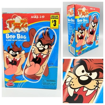 Looney Toons 90's/Y2K Taz Inflatable Bop Bag NIB 36" Tasmanian Devil Toy Things - Image 1 of 4